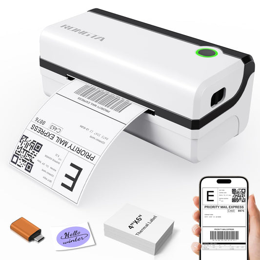 Rongta Bluetooth Thermal Shipping Label Printer, Wireless 4x6 Shipping Label Printer for Packages, Support Android&iPhone and Windows, Widely Used