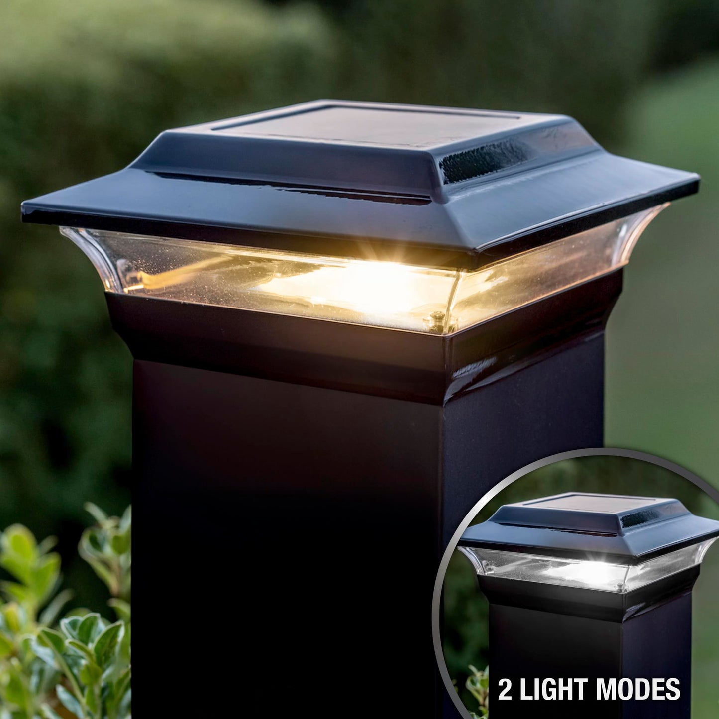 Classy Caps SL214B 5x5 Imperial Solar Post Cap - Black - High-Performance Solar LED, Durable Cast Aluminum with Powder-Coated Finish, Fits Over an