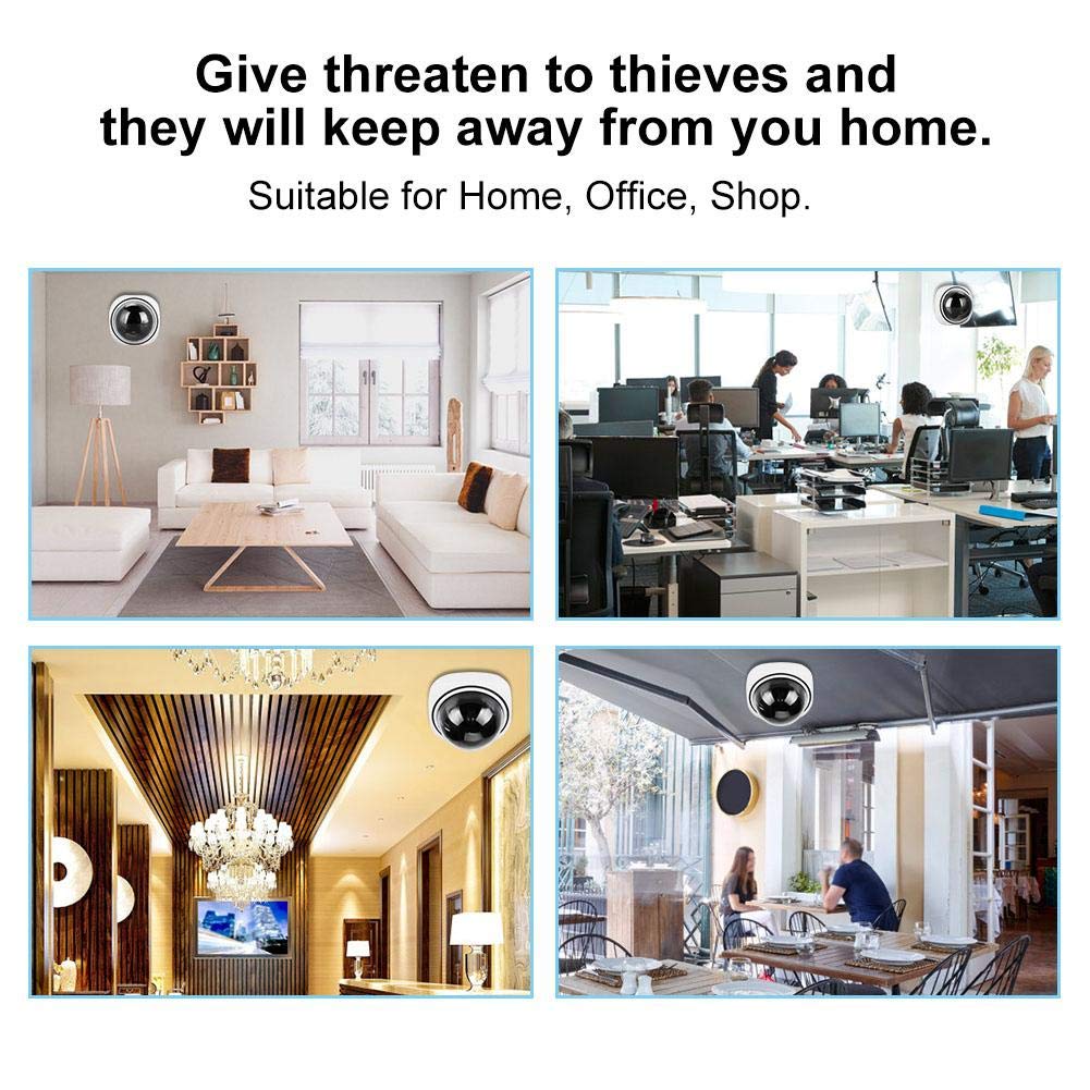 Dioche High Simulation Dome Camera Home Security Hemispherical Fake Camera Indoor Outdoor Surveillance Dummy Camera