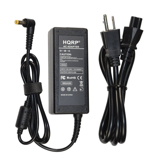 HQRP 19V AC Adapter Compatible with Acer S231HL S232HL S202HL S242HL G246HYL S271HL ADP-40PH-BB DA-40A19 LCD Monitor S242HLbid ET.FS2HP.001 LED LCD…