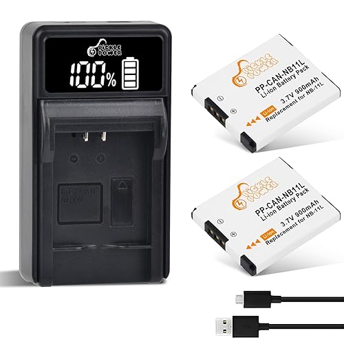 Pickle Power NB-11L NB-11LH Battery and Charger for Canon PowerShot ELPH 190 is, ELPH 180, ELPH 110 HS, A2300 is, A2400 is, A2500, A3400 is, SX400