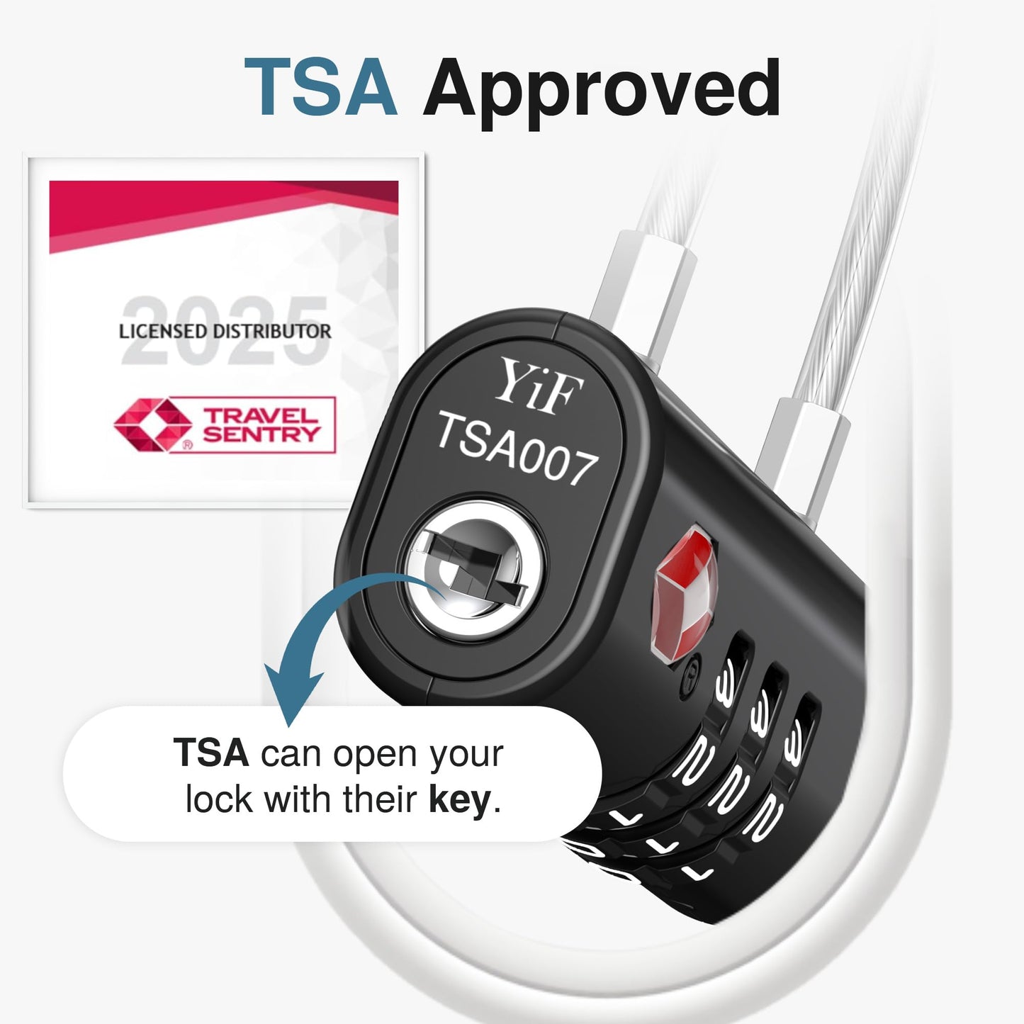 Puroma TSA Approved Luggage Locks 2 Pack – Black Resettable Combination Travel Padlocks for Suitcases, Backpacks, Gym Lockers & Bags