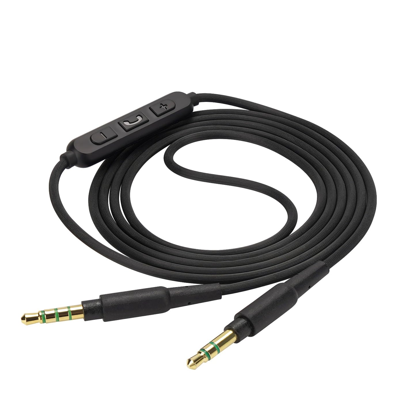 GEEKRIA Audio Cable with Mic Compatible with Skullcandy Crusher Evo, Hesh 3/2, Riff 2 Headphones Cable, 1/8" (3.5mm) to 3.5mm Aux Replacement Stereo