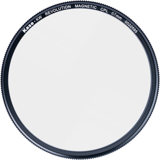 Kase KW Revolution Plus Magnetic CPL Shockproof Tempered Optical Glass Filter w Silver Ring (67mm)