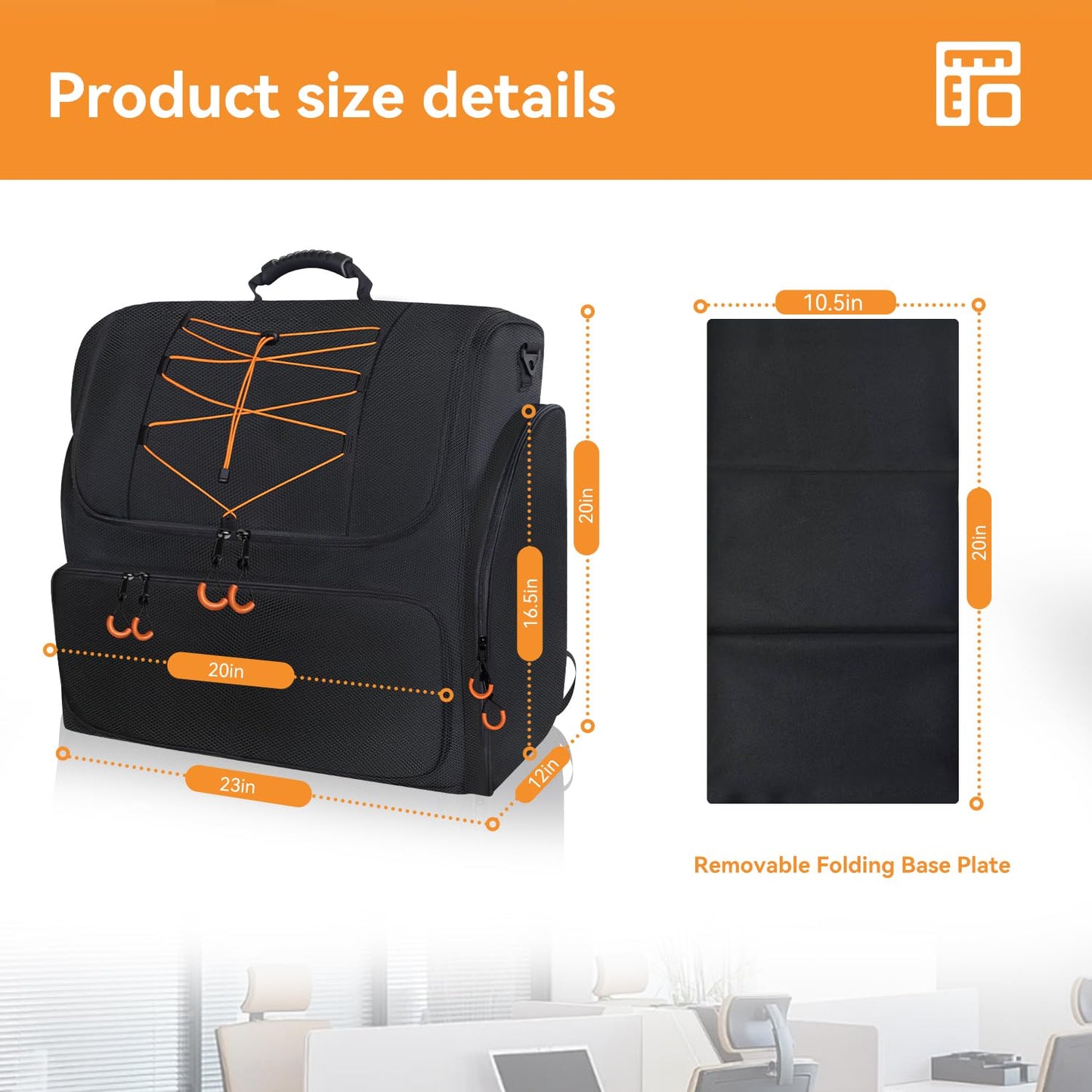 Computer Desktop Mid Tower PC Carrying Case,PC Travel Case Padded Carrying Bag Backpack for ATX/M-ATX Mid-Tower, Portable PC Carrying Bag for PC