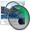 NEEWER 58mm Polarizer Filter 30 Layer Multi Resistant Nano Coated Circular Polarizing Filter(CPL) with HD Optical Glass/Ultra Slim Frame, Reduce
