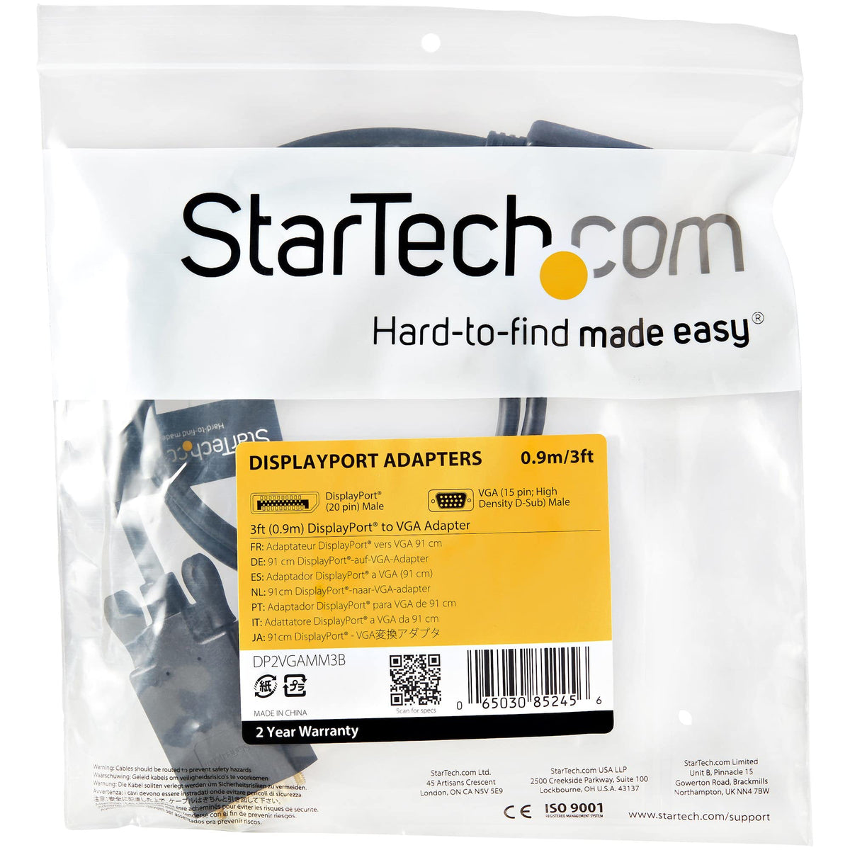 StarTech.com 3ft (1m) DisplayPort to VGA Cable