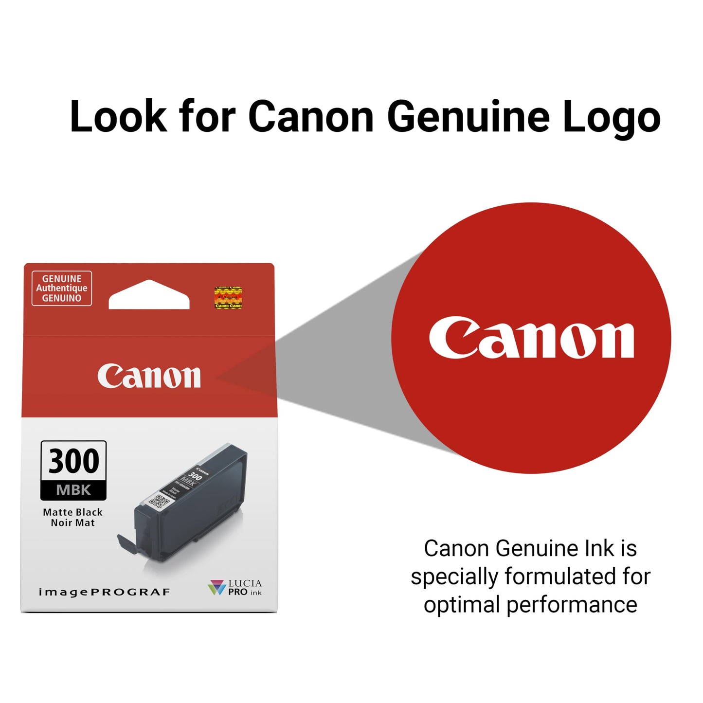 Canon PFI-300 Genuine Matte Black Ink Tank, Compatible with ImagePROGRAF PRO-300 Printers