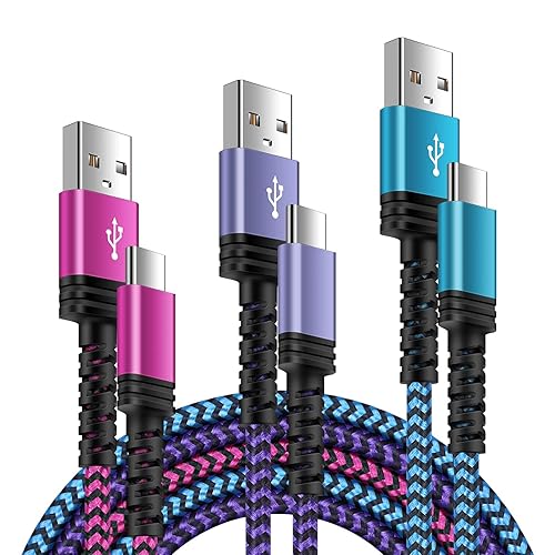 Type C Charger Cable 3 Pack-10ft 6ft 3ft for Samsung Galaxy A15 5G,A17,A16,A56,S25 Ultra,Z Flip7 6,Z Fold7