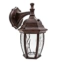 Maxxima LED Brown Outdoor Wall Light, 580 Lumens 3000K, Dusk to Dawn Sensor