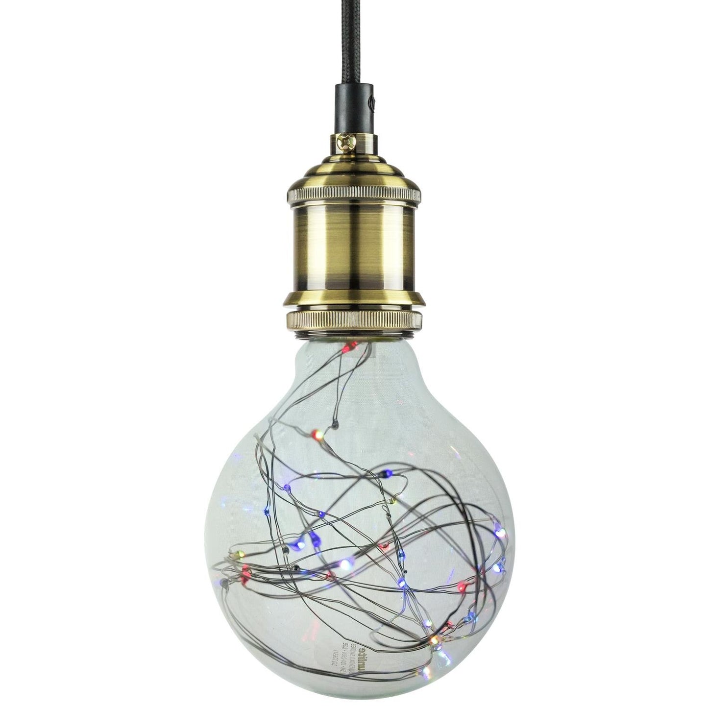 Sunlite G30 Globe Shaped Bulb, 30 Twinkling + Color Changing LED Fairy Lights Inside, Medium (E26) Base, Decorative, Party, Holiday, Kids Room, Patio