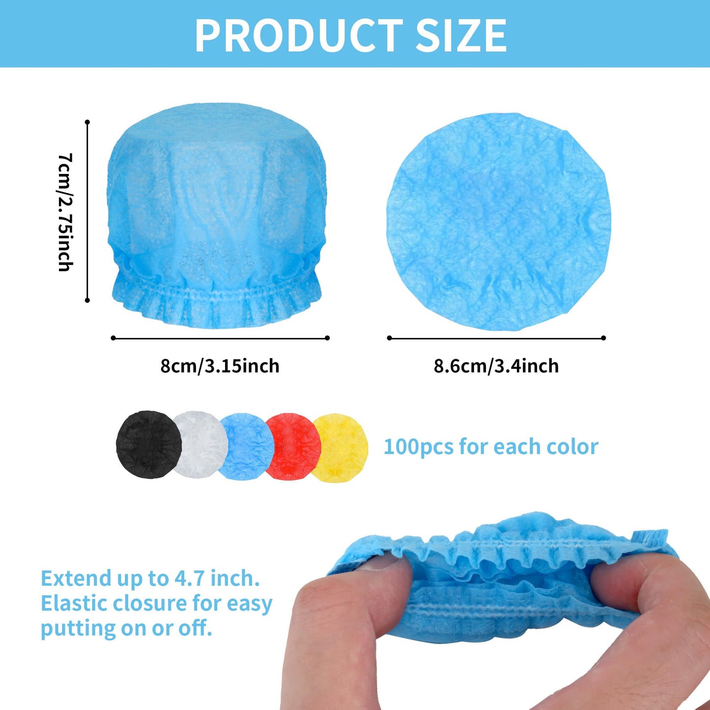 Axigundaone 500 Pcs Disposable Microphone Covers, Windscreen Microphone Cover Non-Woven, Disposable Handheld Microphone Covers for KTV, Recording Room
