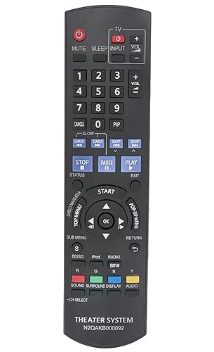 New N2QAKB000092 Replace Remote fit for Panasonic SC-BT228 SA-BT228 SB-HF480 SB-HC480 SB-HS480 SB-HW480 Home Theater