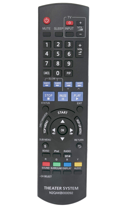 New N2QAKB000092 Replace Remote fit for Panasonic SC-BT228 SA-BT228 SB-HF480 SB-HC480 SB-HS480 SB-HW480 Home Theater