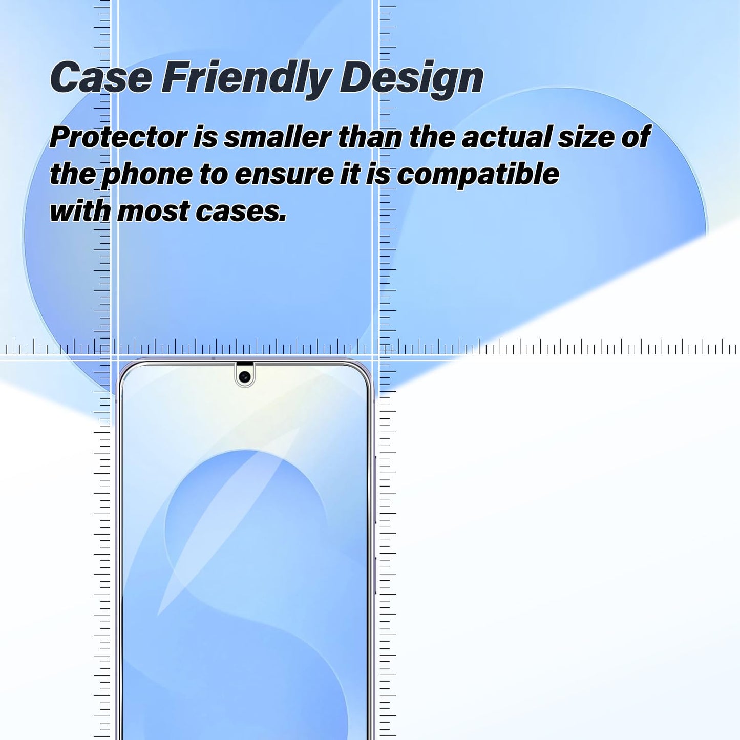 BIGFACE Galaxy S25 Tempered Glass Screen Protector + Camera Lens Protector [ 2 + 2 Pack ][Case Friendly] [Anti-Scratch] [Ultrasonic Fingerprint