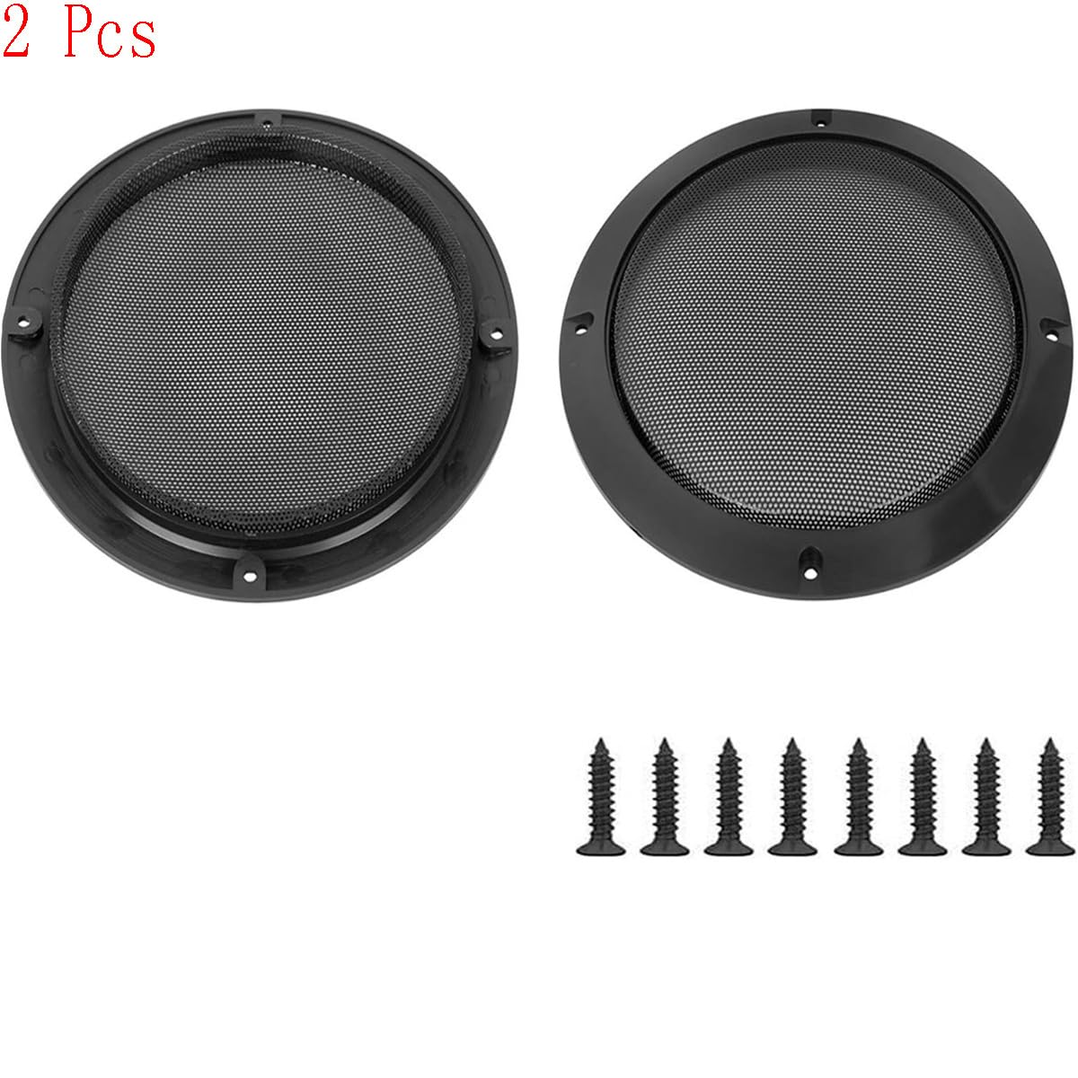 10" Universal Speaker Grille Mesh Cover, Round Decorative Ring Woofer Protection Grille Protective Cover for Cars Home Stereo DIY Accessories Black