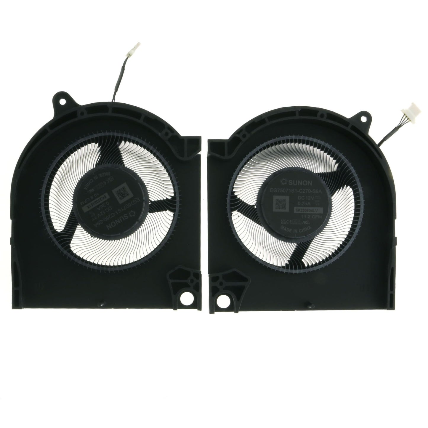 Replacement CPU&GPU Cooling Fan for Dell G16 7630 7635 EG75071S1-C270-S9A EG75071S1-C260-S9A 5K230504LV 5K2305451X DC 12V