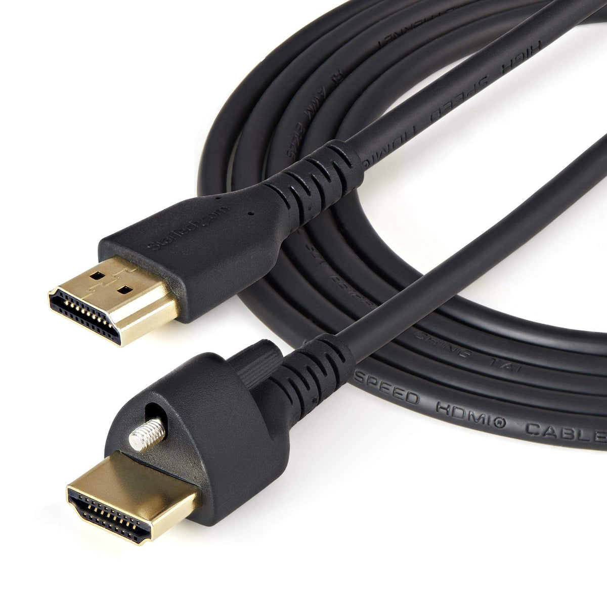 StarTech 6ft HDMI 2.0 Cable with Locking Screw, 4K 60Hz, HDR, Male to Male