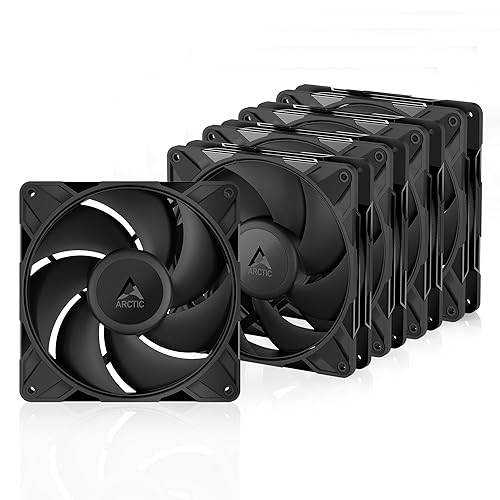 ARCTIC P14 Pro PST, 5 Pack - Powerful Premium Fan, 140 mm PWM Fan with Y-Cable Splitter, 400-2500 RPM, 0 RPM <5% PWM, Fluid Dynamic Bearing, 4-Pin