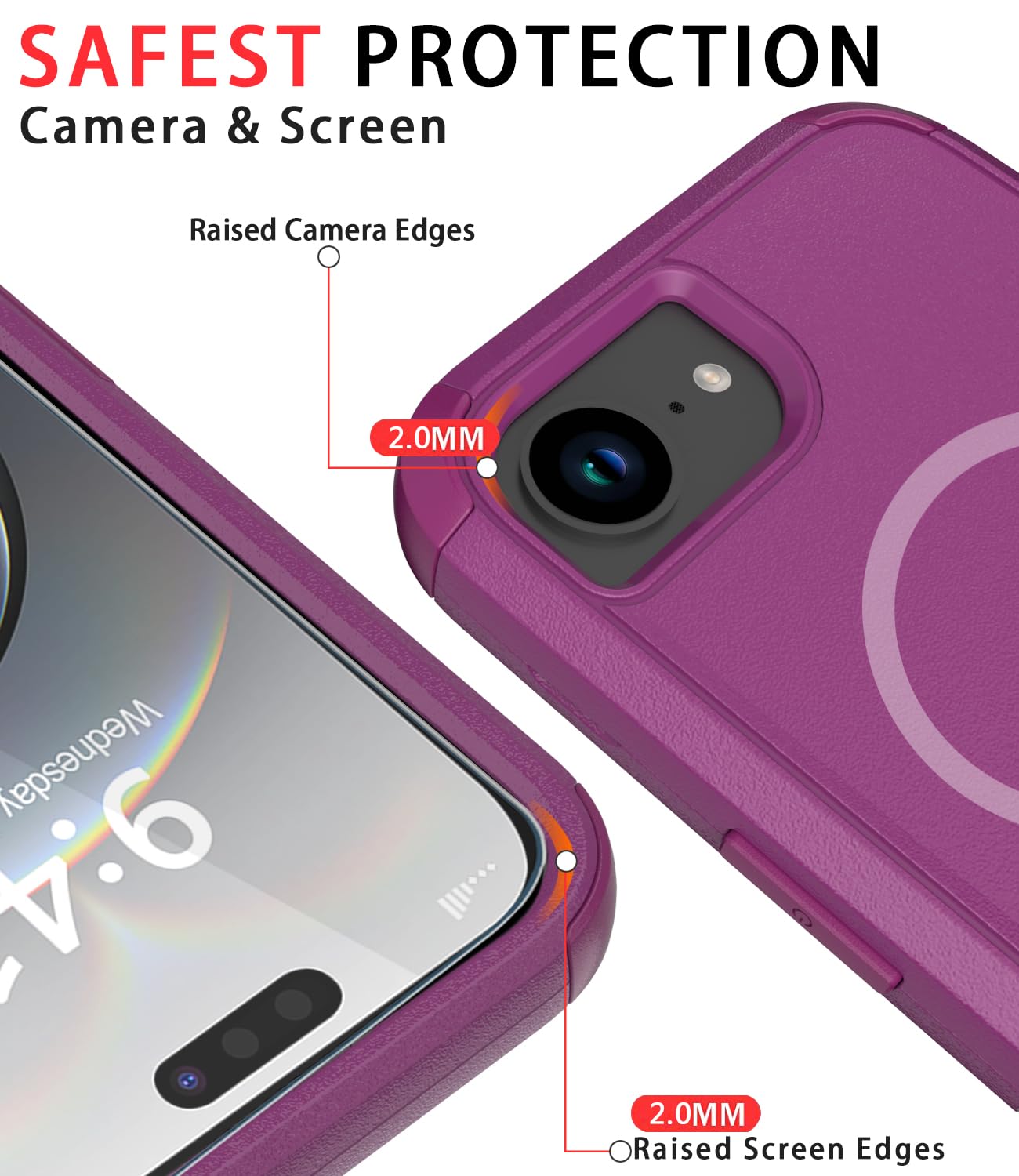 Diverbox for iPhone 16e Case & iPhone 17e Case [Compatible with MagSafe] [Shockproof] [Dropproof] [with Screen Protector ] Heavy Duty Protection Phone