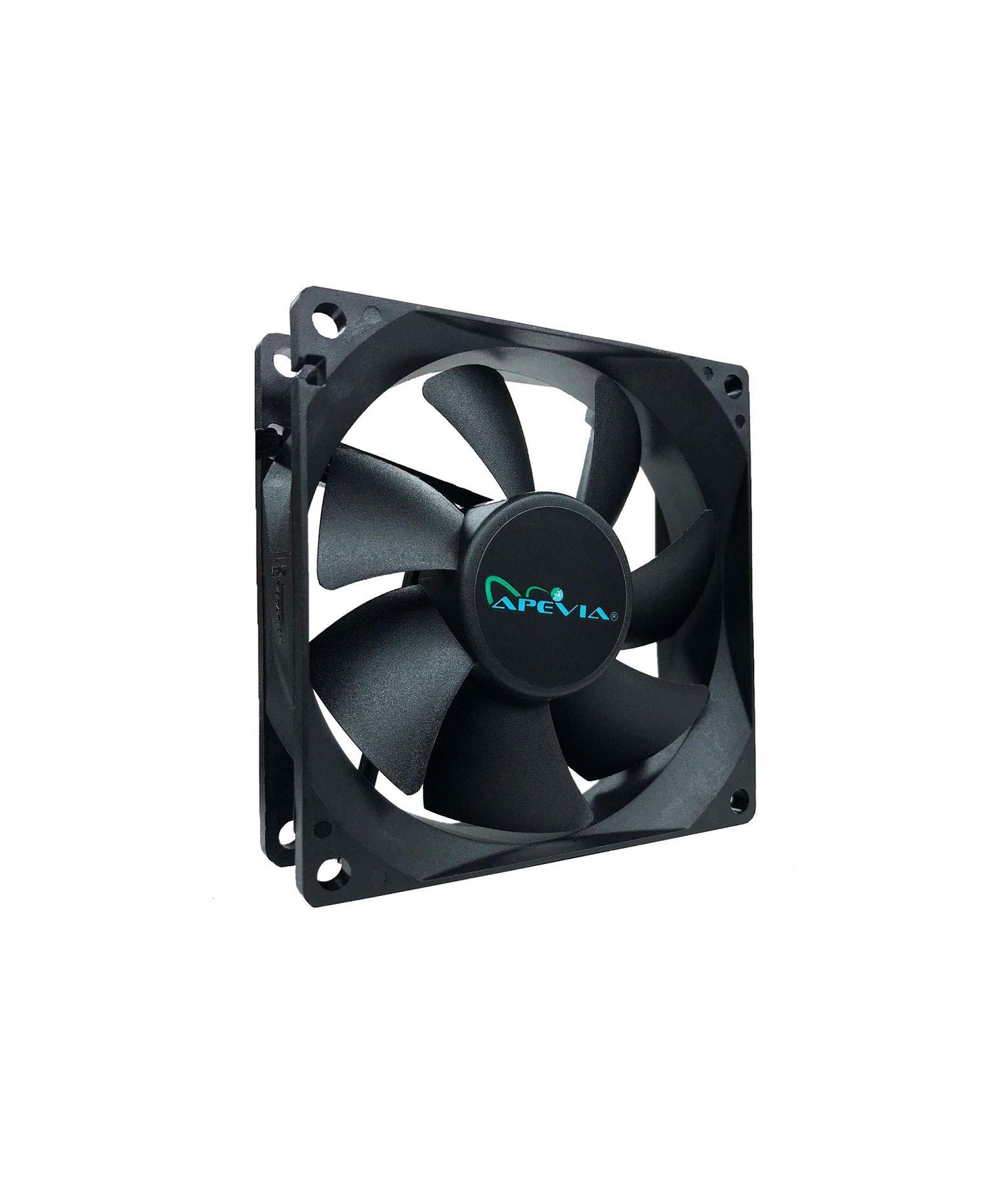 Apevia AF58S-BK 80mm 4pin Molex + 3pin Motherboard Silent Black Case Fan - Connect to Power Supply or Motherboard (5-pk)
