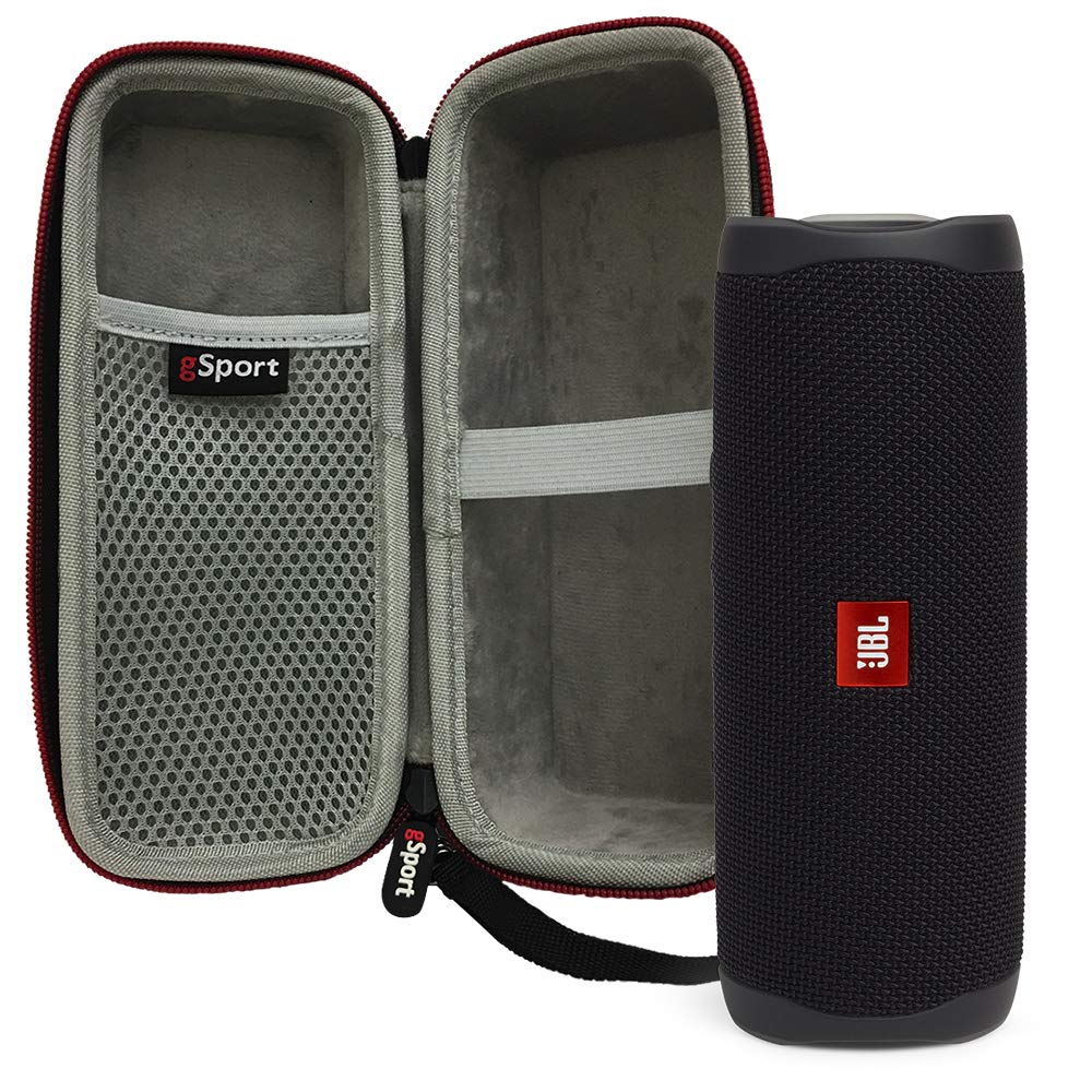 JBL FLIP 5 Portable Speaker IPX7 Waterproof Bundle with gSport Deluxe Hardshell Case (Black)