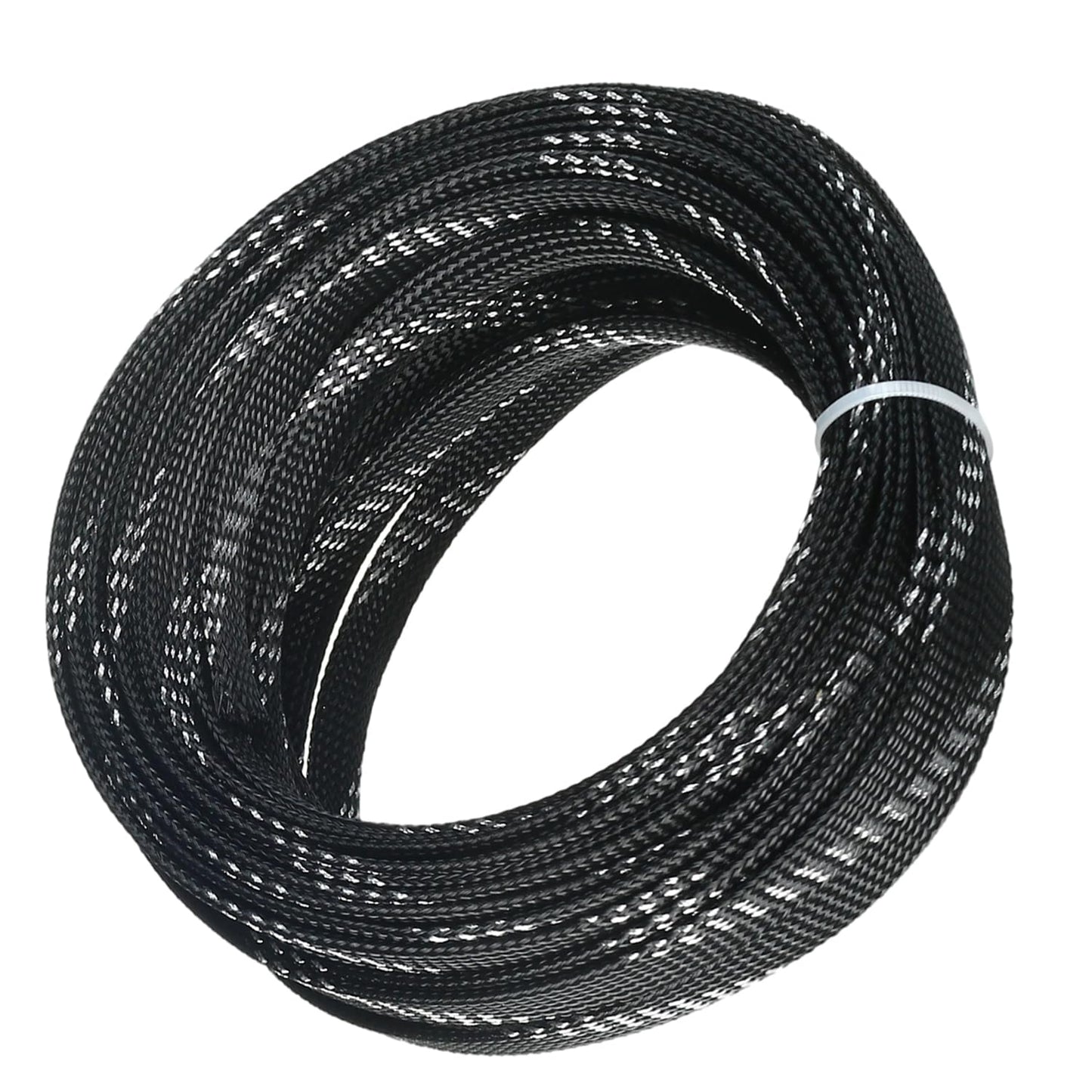 Othmro 32.8ft Length PET Flexible Expandable Braided Cable Sleeves 0.47in Width Wire Loom Sleeving and Organizer Flexible Wire Mesh Sleeves for TV