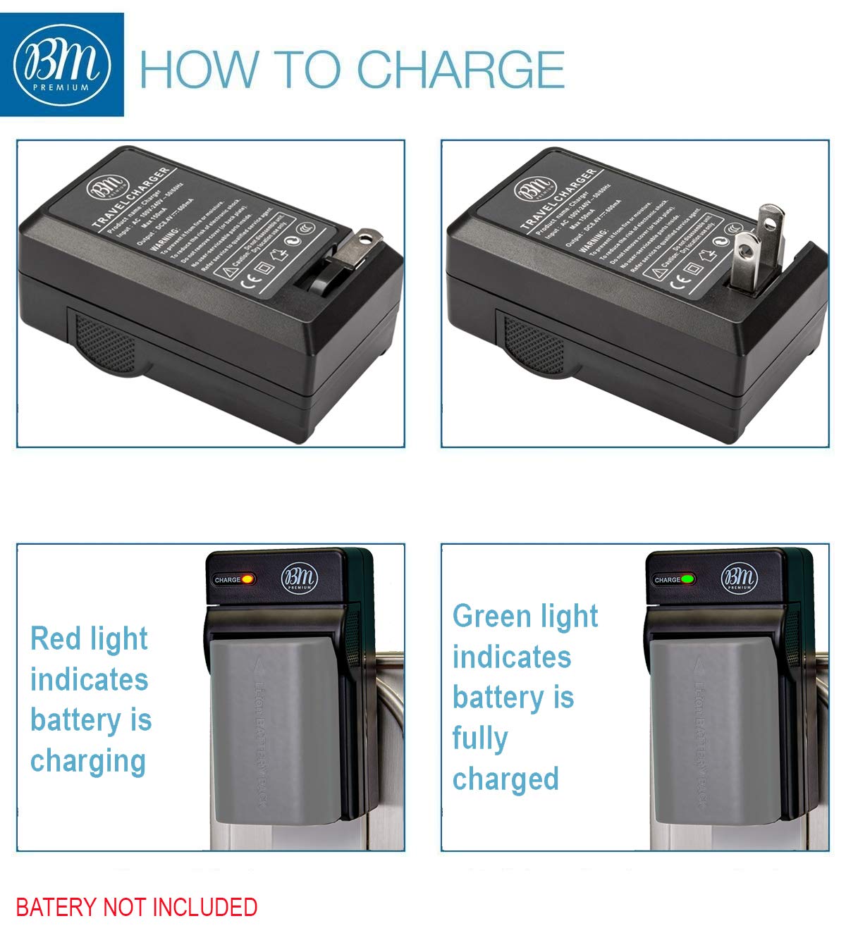 BM LP-E6NH Battery Charger for Canon EOS R, EOS R5, EOS R6, EOS R6 II, EOS R7, EOS 90D, EOS 60D, EOS 70D, EOS 80D, EOS 5D III, EOS 5D IV, EOS 5Ds, EOS