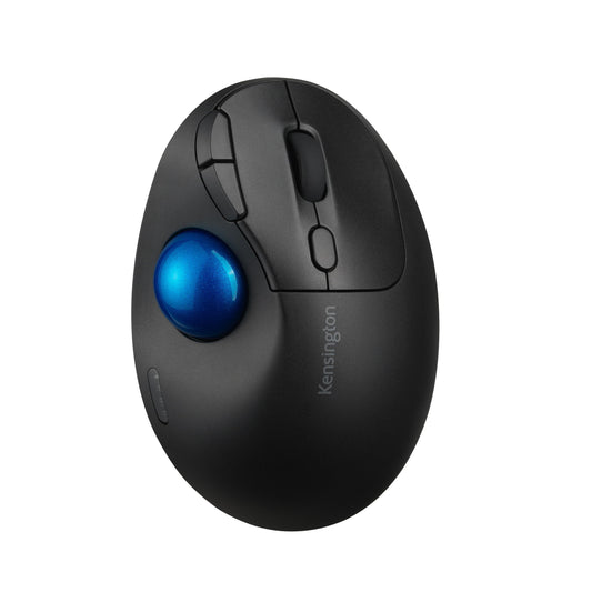 Kensington TB450 Wireless Trackball Mouse, Bluetooth LE & 2.4GHz Connection, 4 DPI Options, Connect up to 3 Devices (K72194WW), Black-Blue