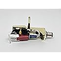 Cartridge and Stylus, needle and Gold Headshell with mounting bolts for Pioneer PL50, PL518, PL512, PL530, PL630, PLA45D, PLA35, PL516, PL88FS, PL61