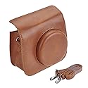 Yoption Vintage Camera Case Compatible with Fujifilm Instax Mini 11/9/8/8+ Instant Film Camera Adjustable Shoulder Strap (Brown)