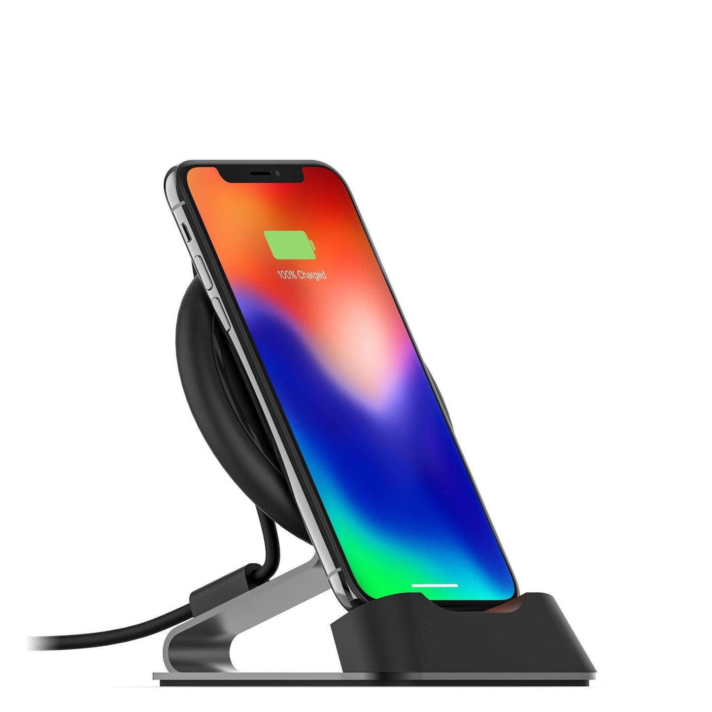 Mophie Charge Stream Desk Stand Made for Apple iPhone Xs/X, iPhone Xs Max, iPhone XR, iPhone 8 Plus, iPhone 8, Samsung, and Other Qi-Enabled Devices