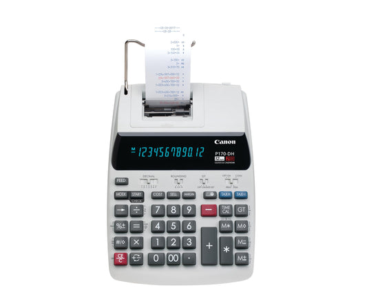Canon Office Products 2204C001 Canon P170-DH-3 Desktop Printing Calculator with Currency Conversion, Clock & Calendar, and Time Calculation