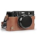 MegaGear Ever Ready Genuine Leather Half Camera Case Compatible with Fujifilm X100VI - Brown