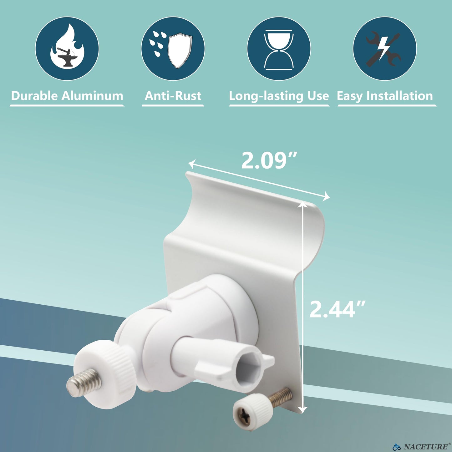 NACETURE 2 Pack Vinyl Siding Mount Compatible with Blink Camera Outside with 360° Swivel & 90° Tilt Adjustment- Outdoor Camera Mount No Drill or Hole