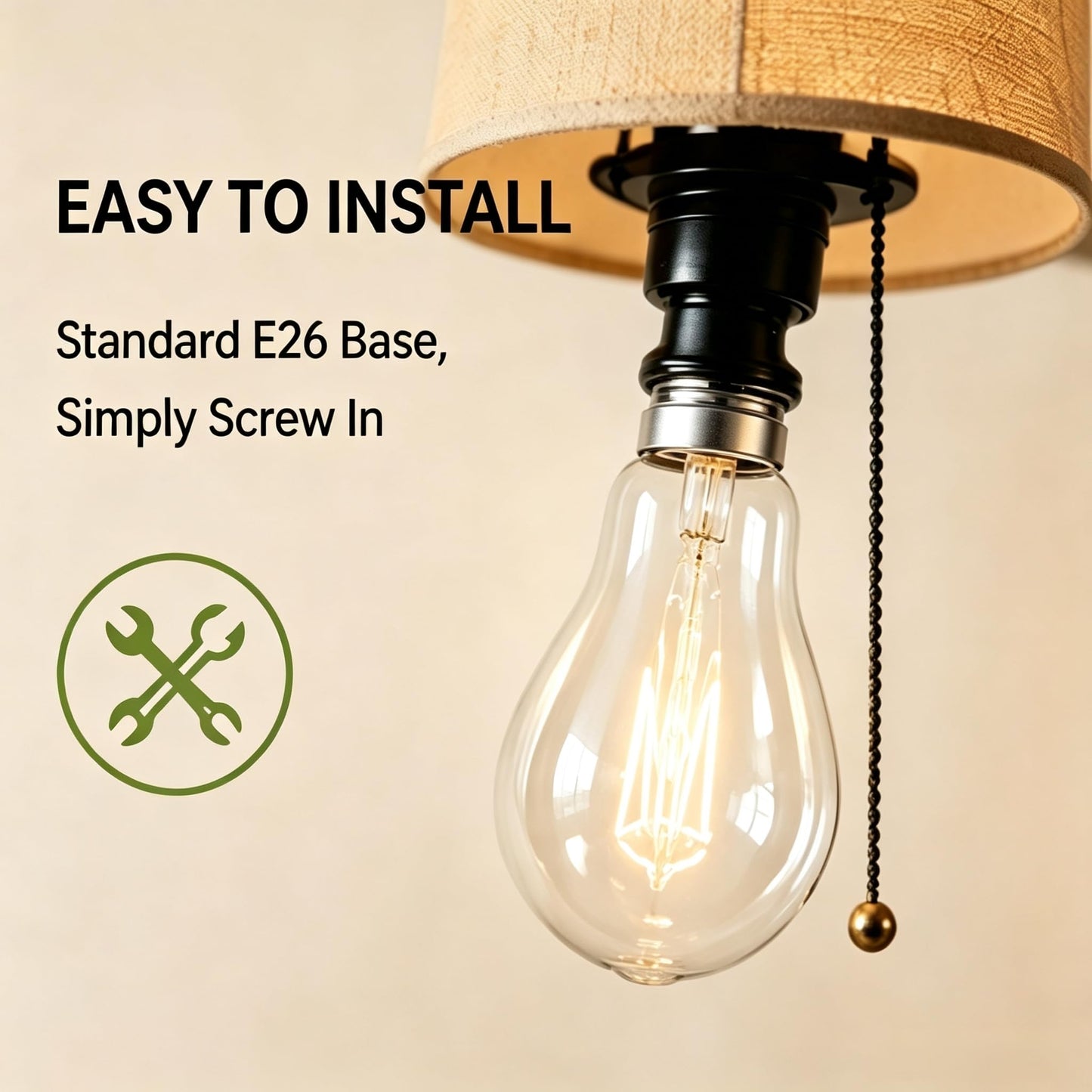 60 Watt Incandescent Light Bulbs, A19 Shatter Resistant Rough Service Light Bulb, Soft White, E26 Medium Base, Dimmable (6 Pack)
