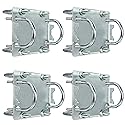 4 Sets Antenna Mast Clamp Cross-Over Bracket Kit with U Bolts for 1"-2" OD Poles, Heavy Duty Mounting Hardware for MINO Yagi TV Antennas, Security