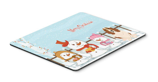 Caroline's Treasures BB2352MP Merry Christmas Carolers Basset Hound Mouse Pad, Hot Pad or Trivet for Home Office Gaming Working Computers Laptop Mouse