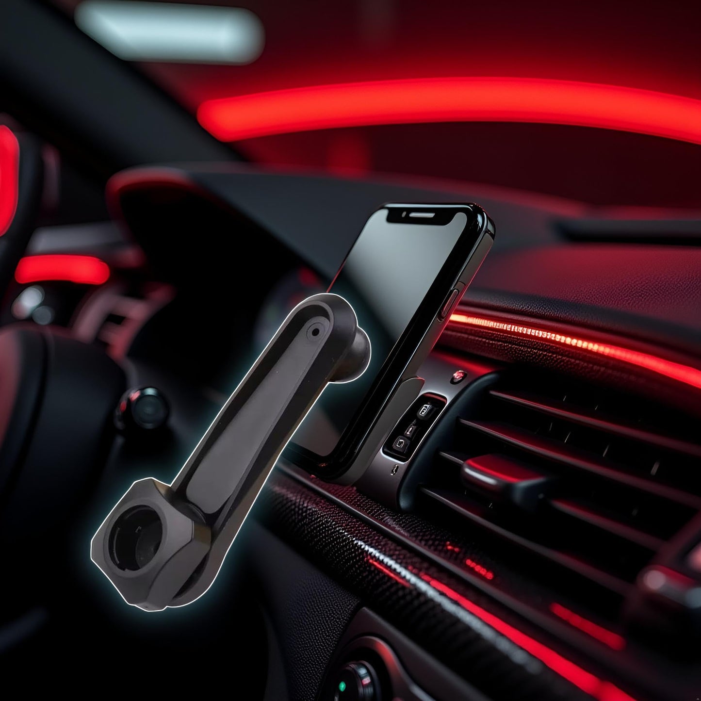 Tnyvm 17mm Ball Head Car Phone Holder Mount, Universal Smartphone Stand,Extension Bracket Support, 360? Rotating Phone Long Arm Mount, Automobile