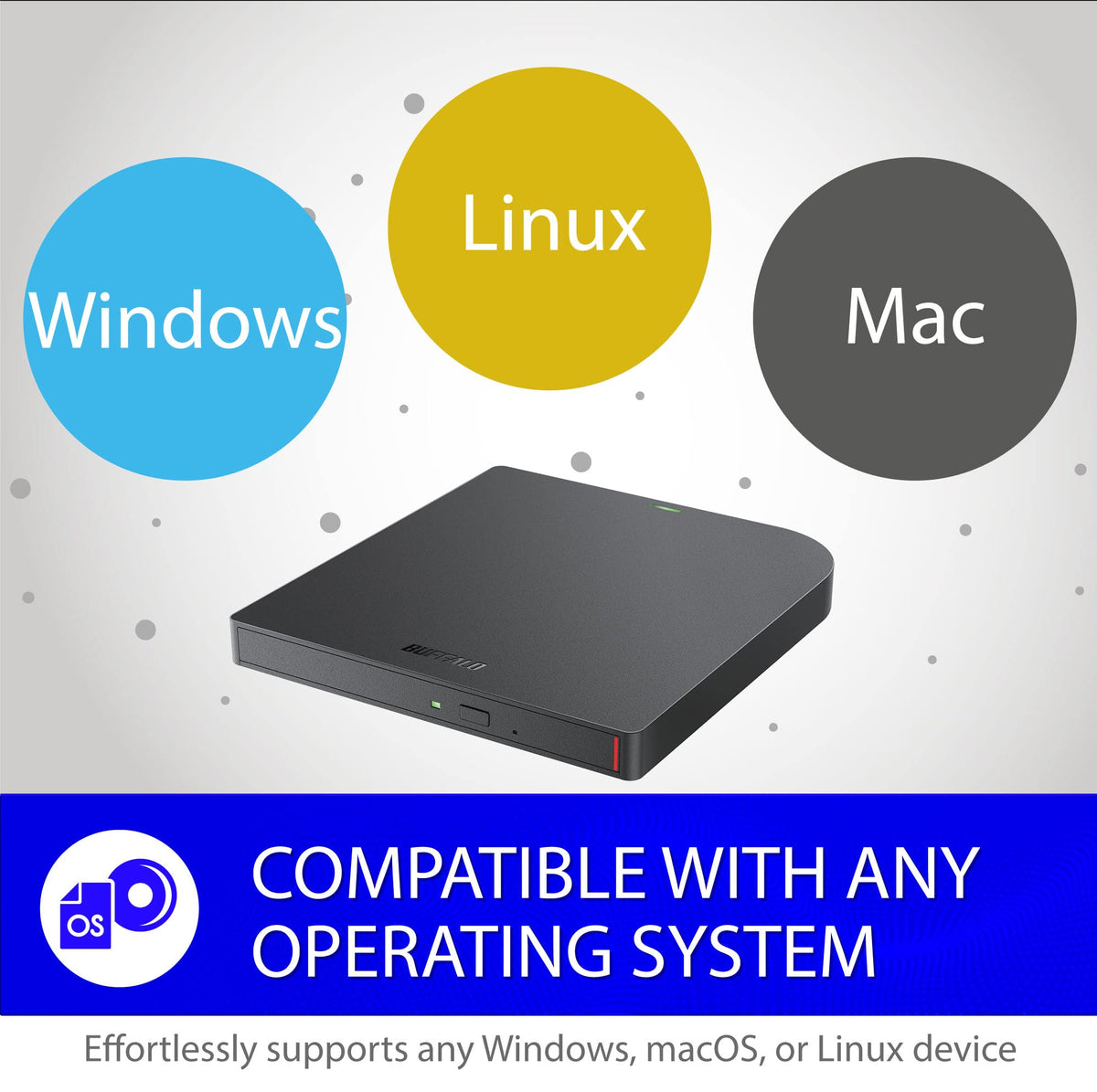 BUFFALO MediaStation 8X Portable DVD Writer with M-DISC Support