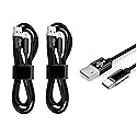 ExtremeCases for TCL ION V T607DL 2 Pack 3ft Fabric USB Type C Cable to USB A USB 3.0 Charger Cable (Type C Cable)