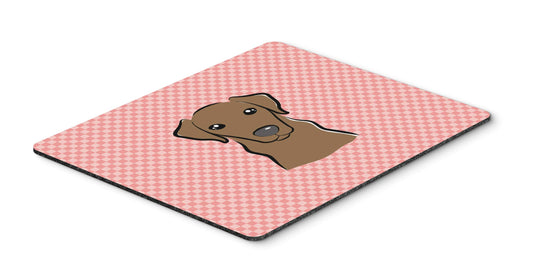 Caroline's Treasures BB1234MP Checkerboard Pink Chocolate Labrador Mouse Pad, Hot Pad or Trivet for Home Office Gaming Working Computers Laptop Mouse