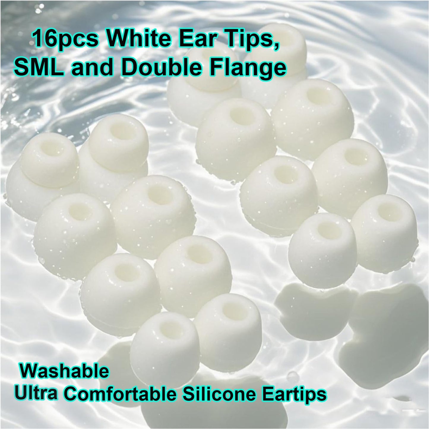 Miayaya Silicone Tips Replacement Earbuds Tips for Powerbeats Pro, Beats X, Beats Flex, Urbeats, BeatsTour Wireless Earphone Ear Tips Covers, S/M/L, 8