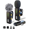 Wireless Lavalier Microphone for iPhone-iPad, Android Phone,Computer,Microphone wireless,Mini Lapel Mic with Noise Reduction and Crystal Sound for