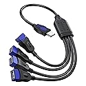 ANDTOBO USB 1 to 4 Splitter, USB 2.0 Y Splitter Charger Cable USB 1 Male to 4 Female Power Cord Extension Hub Cable for PC/PS4/MacBook/Laptop/TV/LED…