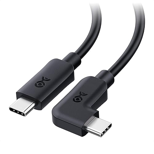 Cable Matters 20Gbps Right Angle USB C Cable - 6ft, Supports Up to [8K@30Hz / 4K@120Hz Video, 240W Charging, 20Gbps Data Transfer] 90 Degree USB C