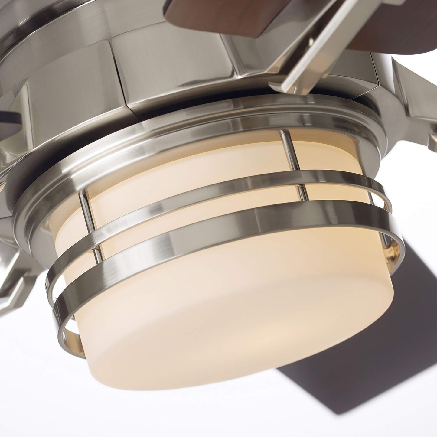 Emerson CF880LBS Amhurst LED Ceiling Fan, 54 Inch Dimmable Lighting with 4-Speed Wall Control | Indoor Metal Fixture with 5 Reversible Wood Blades