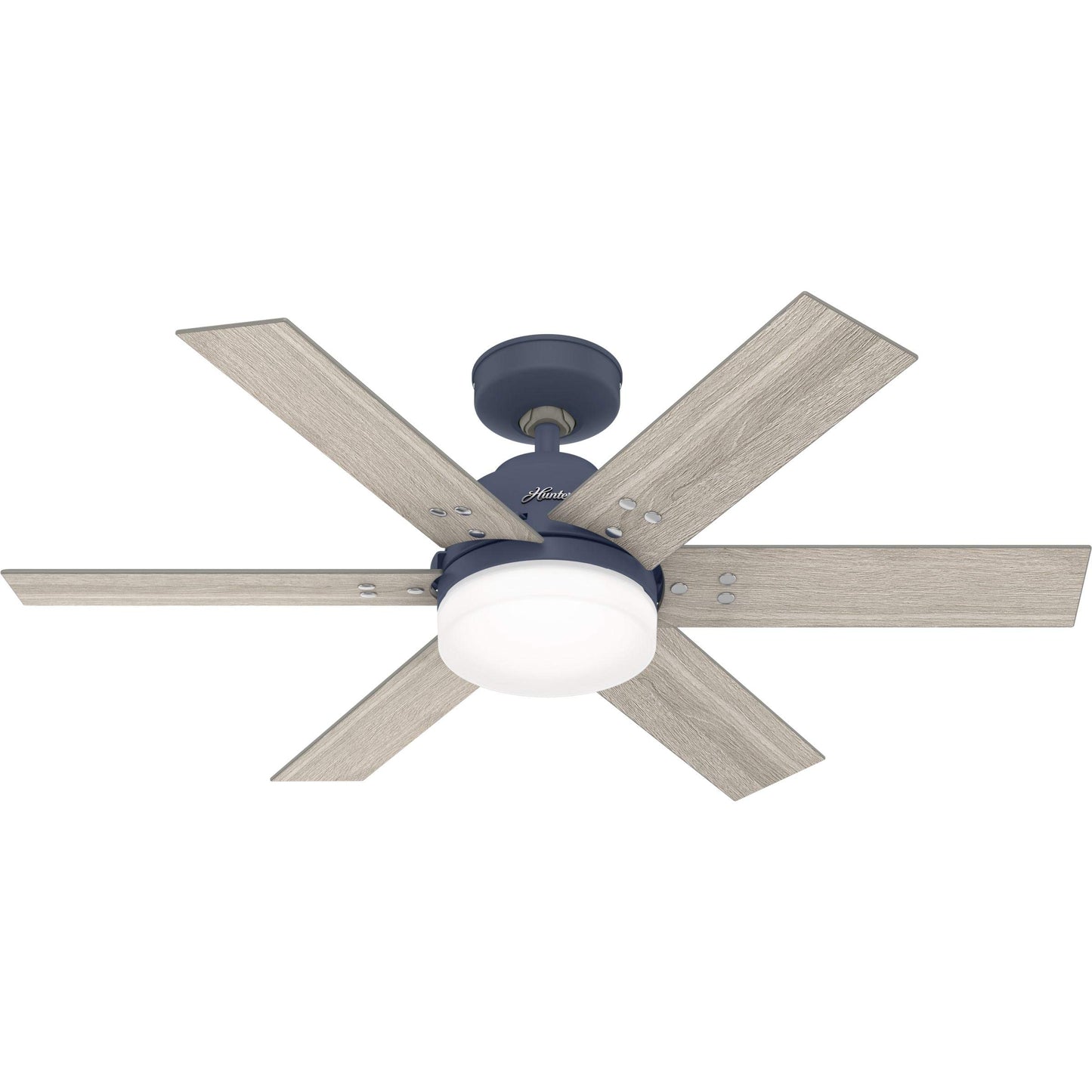 Hunter Fan 44 inch Casual Indigo Blue Indoor Ceiling Fan with LED Light Kit and Remote Control (Renewed)