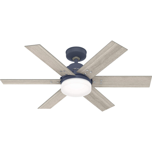 Hunter Fan 44 inch Casual Indigo Blue Indoor Ceiling Fan with LED Light Kit and Remote Control (Renewed)