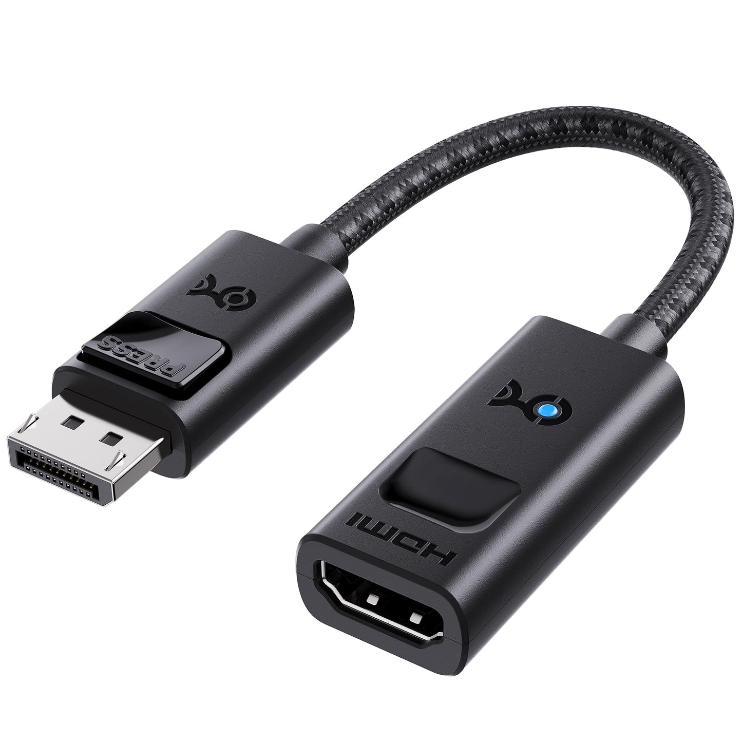 Cable Matters 8K DisplayPort 1.4 to HDMI 2.1 Adapter with 4K 240Hz / 8K 60Hz, Unidirectional DisplayPort to HDMI 2.1 Cable Adapter, Supports RTX5080